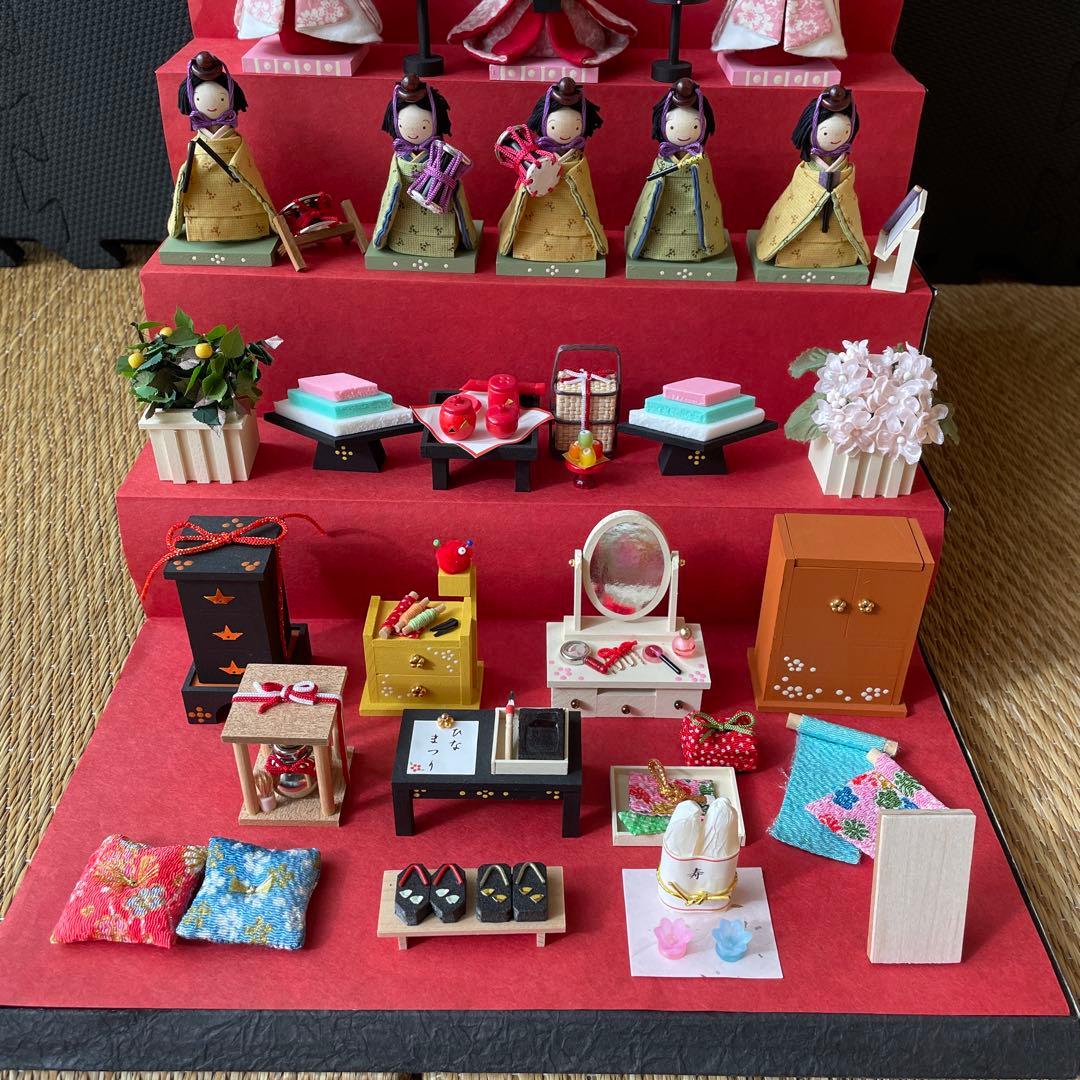 フェリシモ ママが作って贈りたい宝物みたいな おひなさま 完成品 ケース付き☆