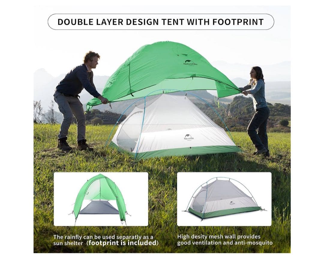 Naturehike 軽量ドーム型テント　ソロ用