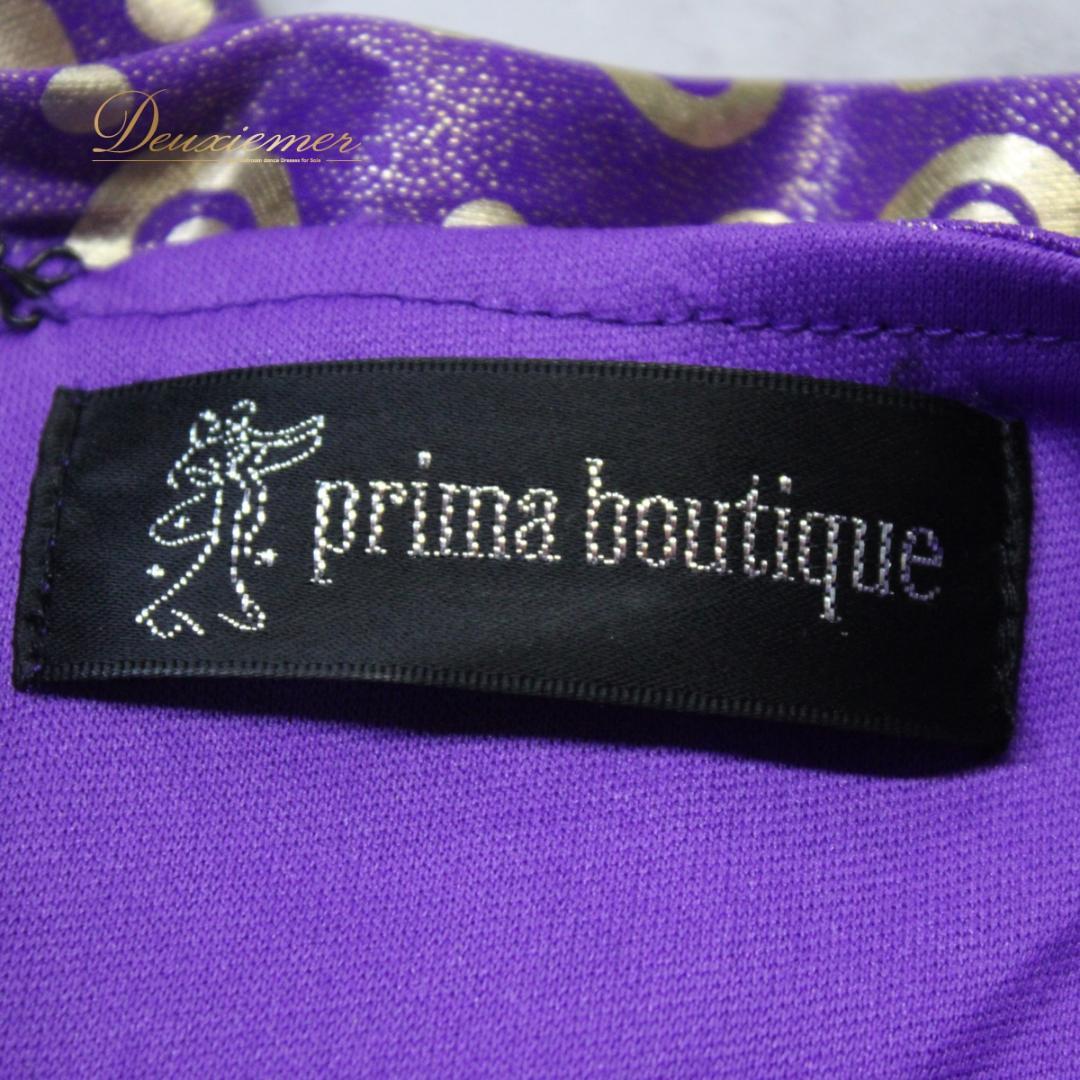 【社交ダンス衣装】ワンピース ドレス prima boutique 紫 金