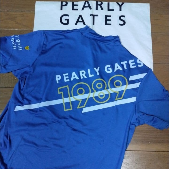 ⭐新品未使用⭐PEARLYGATES⭐半袖⭐モック⭐青⭐サイズ5⭐