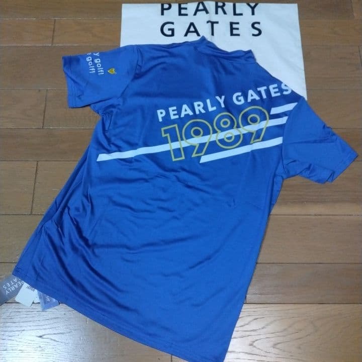 ⭐新品未使用⭐PEARLYGATES⭐半袖⭐モック⭐青⭐サイズ5⭐