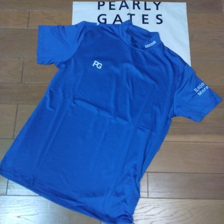⭐新品未使用⭐PEARLYGATES⭐半袖⭐モック⭐青⭐サイズ5⭐