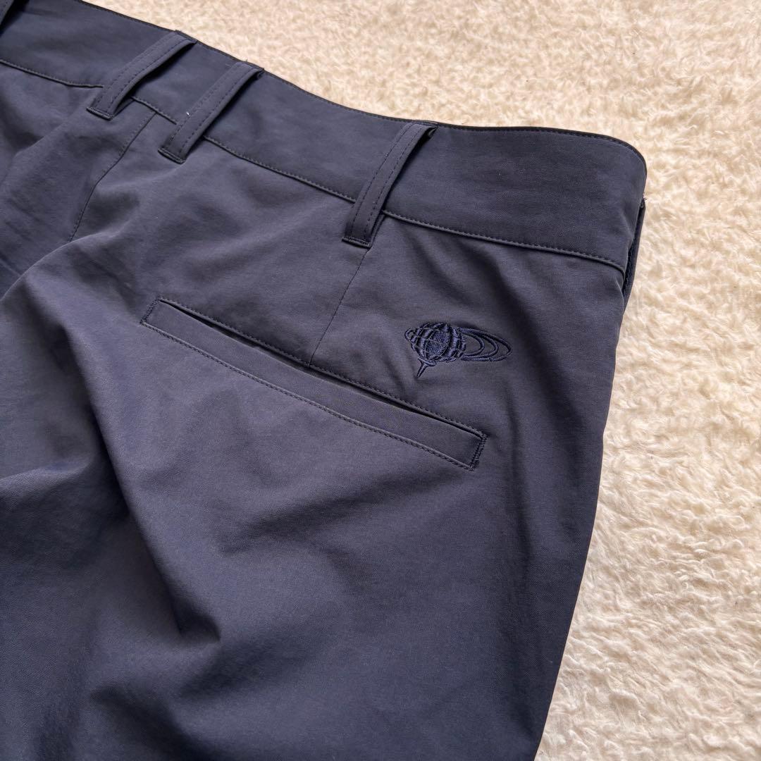 BEAMS GOLF ビームスゴルフ ストレッチ ワンタック パンツ ネイビー系