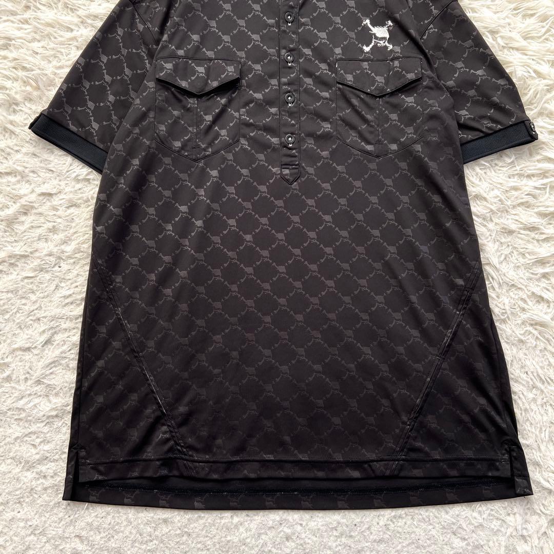 OAKLEY 刺繍　スカル　半袖　ポロシャツ　大きいサイズ　洗える