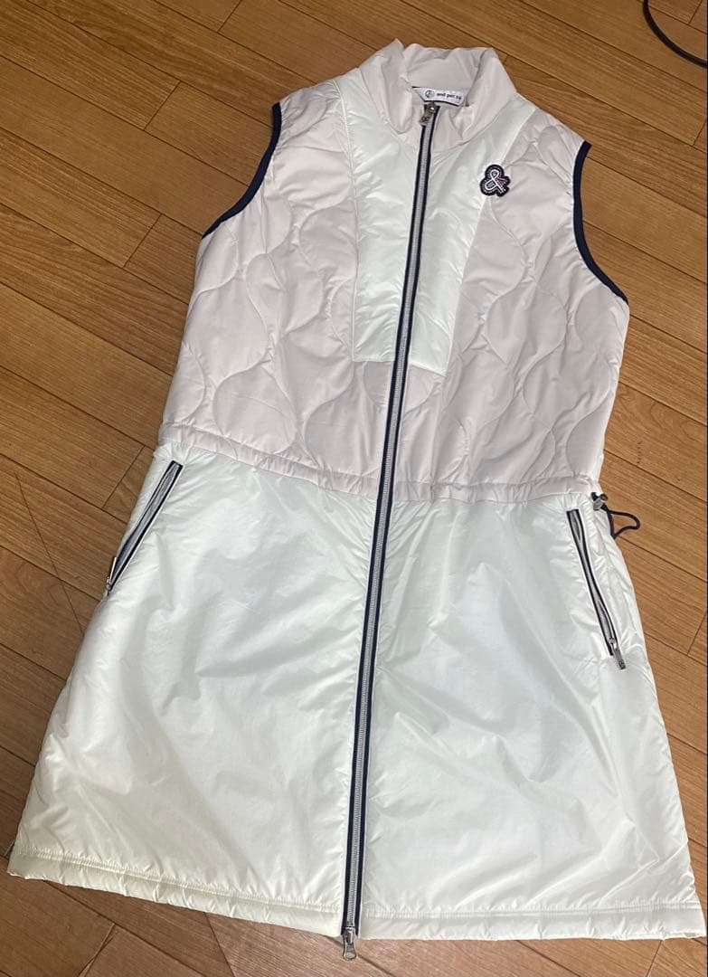 美品⭐︎and per seアンパスィ　ベストワンピースＬマスターバニー白ベージュ
