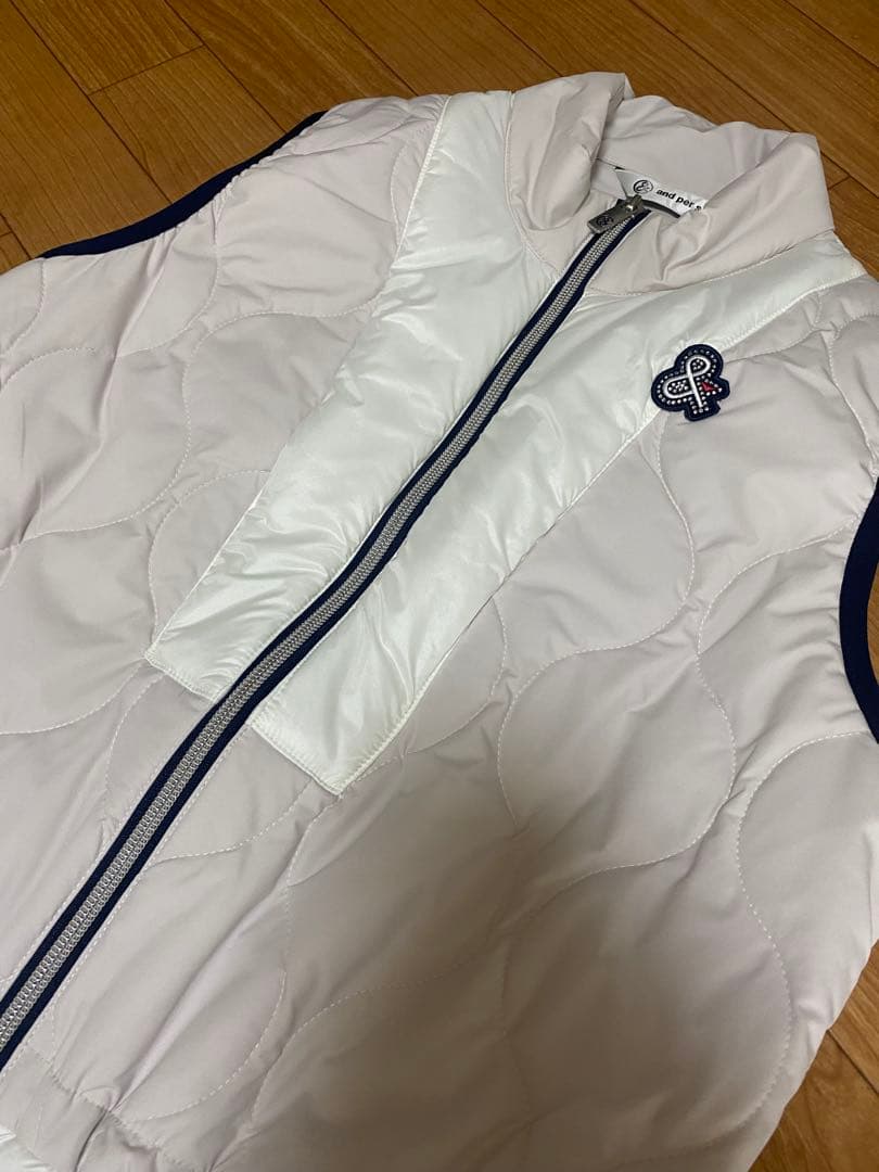 美品⭐︎and per seアンパスィ　ベストワンピースＬマスターバニー白ベージュ
