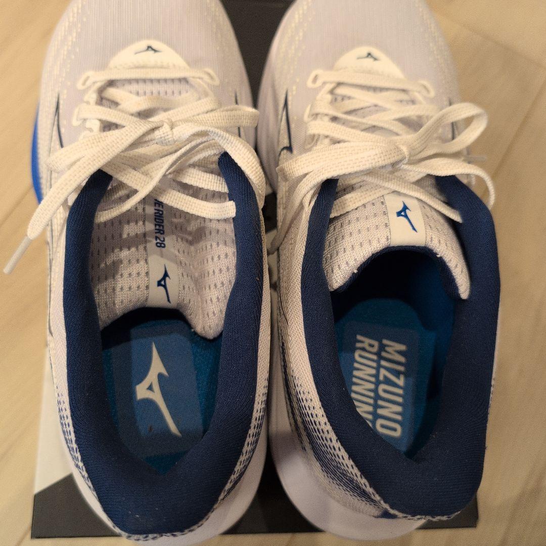 Mizuno Wave Rider 28 ホワイト/ブルー　26.5