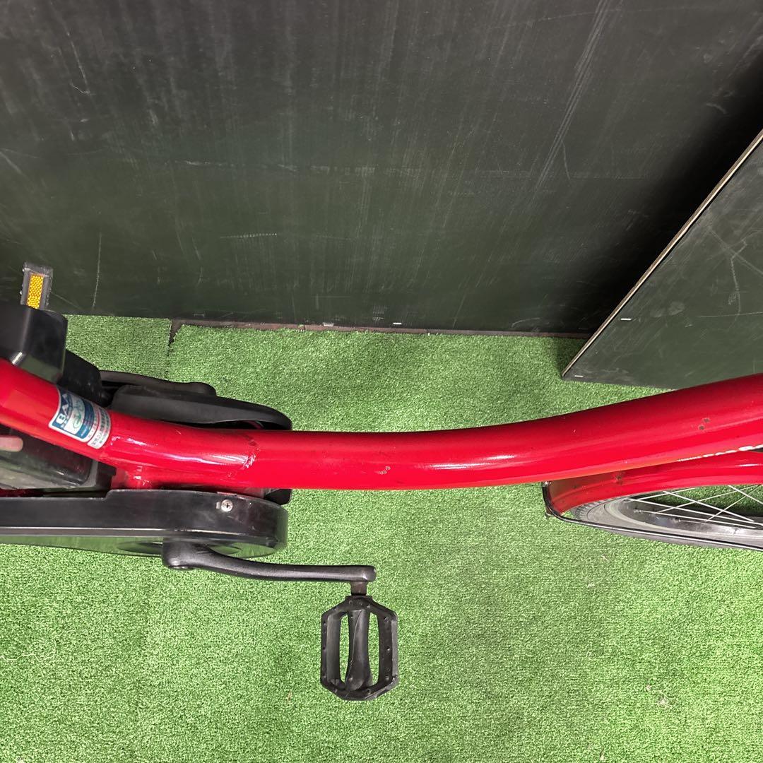 電動自転車 YAMAHA PAS Babby レッド 3人乗り対応　57