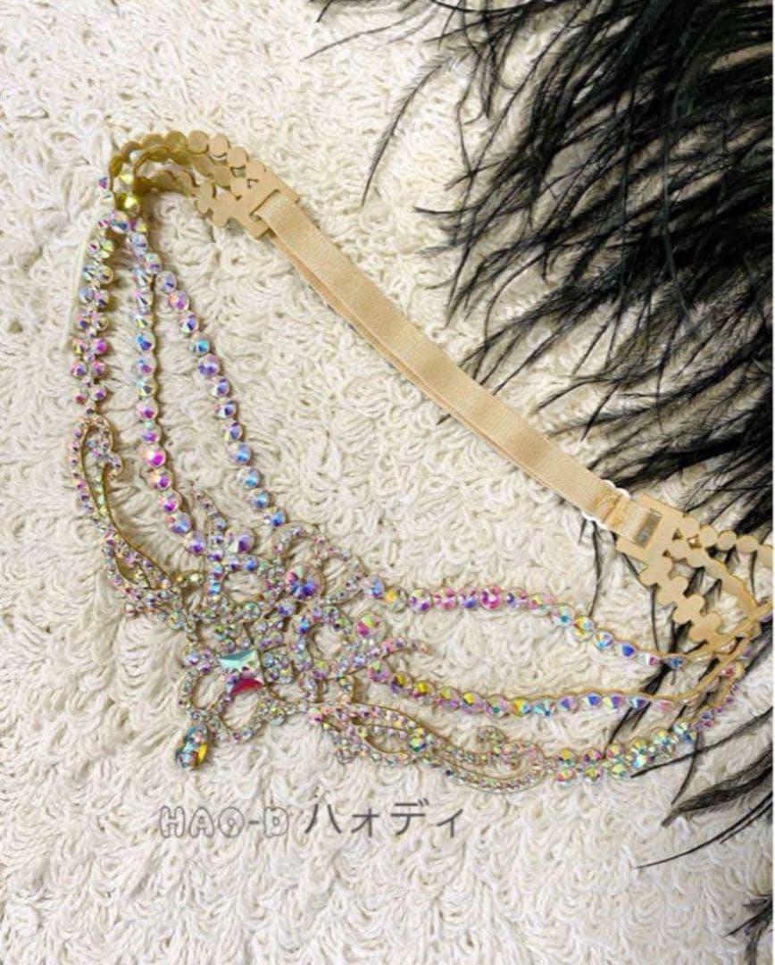 新品★ヘアアクセサリー★オーロラストーン★社交ダンス★サルサ★パーティー