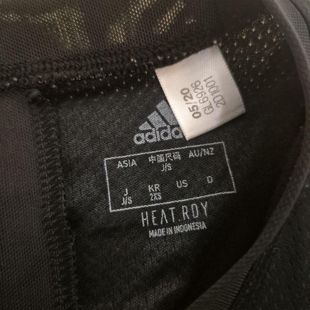 adidas ブラックジャージ上下セット J/S