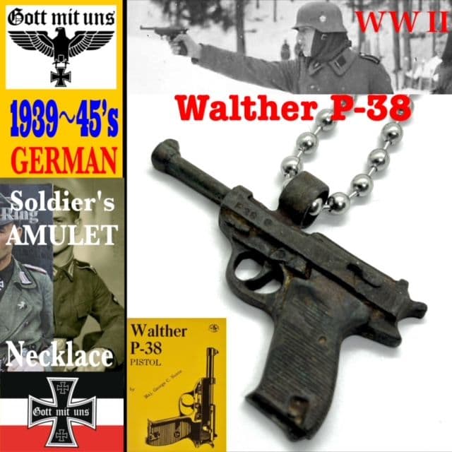 1939~45’s★ ドイツ帝国陸軍 ★ Walther P-38 ★ペンダント
