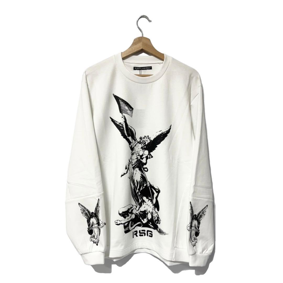ラッセルノ ゴルフ エンジェル クルーネック プルオーバー ホワイト 2XL