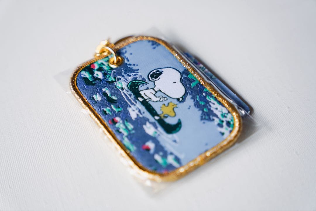 【新品】スヌーピー 刺繍キーホルダー（モネ 睡蓮）