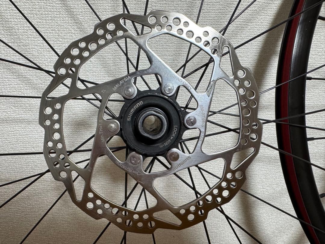 ロードバイク用 700C ディスクホイール 前後セット 【ローター付き】