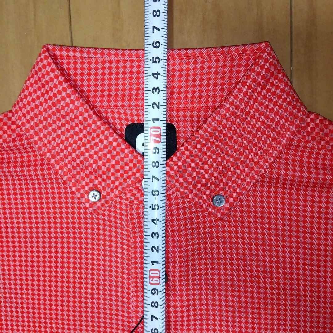 FootJoy メンズ 【XL】 スカーレット/オレンジチェック柄シャツ 新品