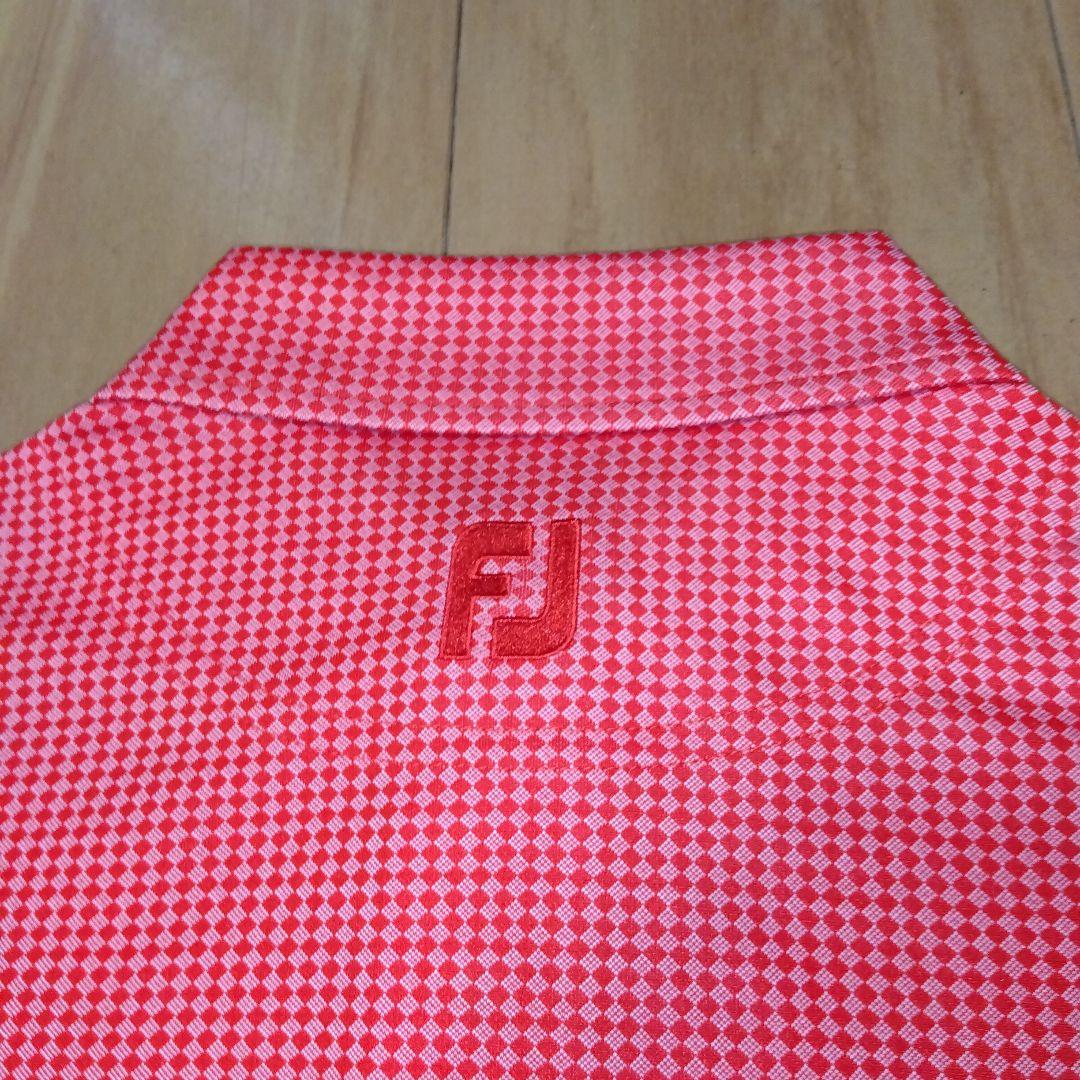FootJoy メンズ 【XL】 スカーレット/オレンジチェック柄シャツ 新品