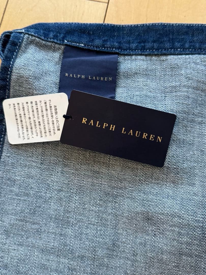 週末割　未使用 【Ralph Lauren】デニム ソムリエ エプロン 刺繍