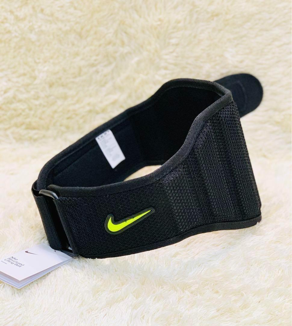 L　ナイキNIKEトレーニングベルト　筋トレ　ウエイト　ゴールドジム 　腰痛防止