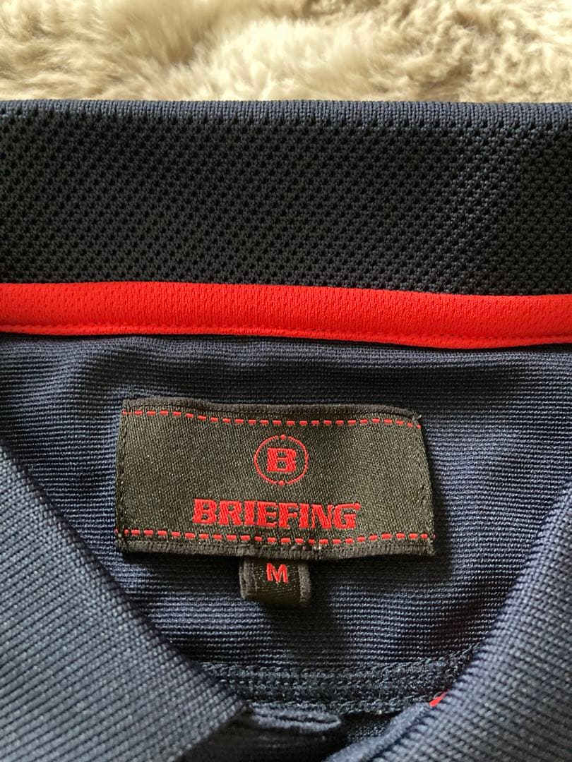 ★ブリーフィング　BRIEFING ネイビー ポロシャツ　Mサイズ　美品‼️