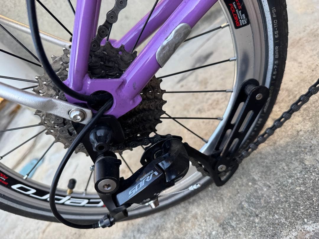 LITEPRO 折りたたみ自転車 パープル 16インチ
