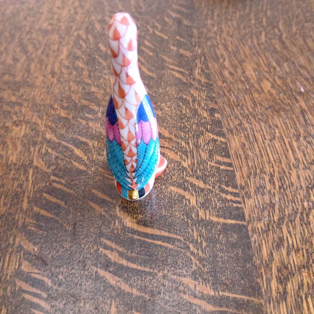 ヘレンドの陶器製 鳥の置物 約5cm