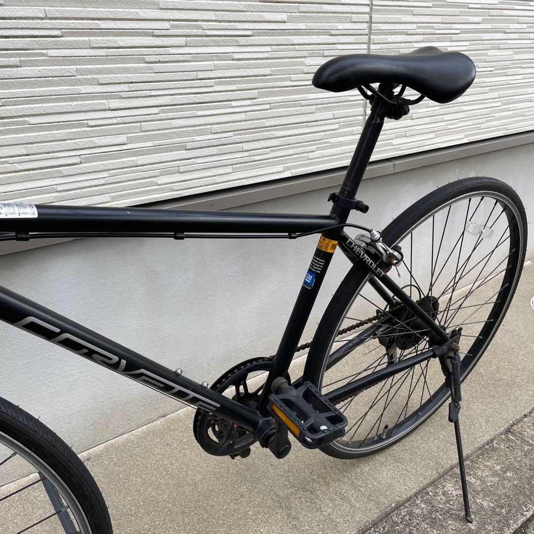 シボレーコルベット 700C シマノ6速 420mm 　クロスバイク　ブラック