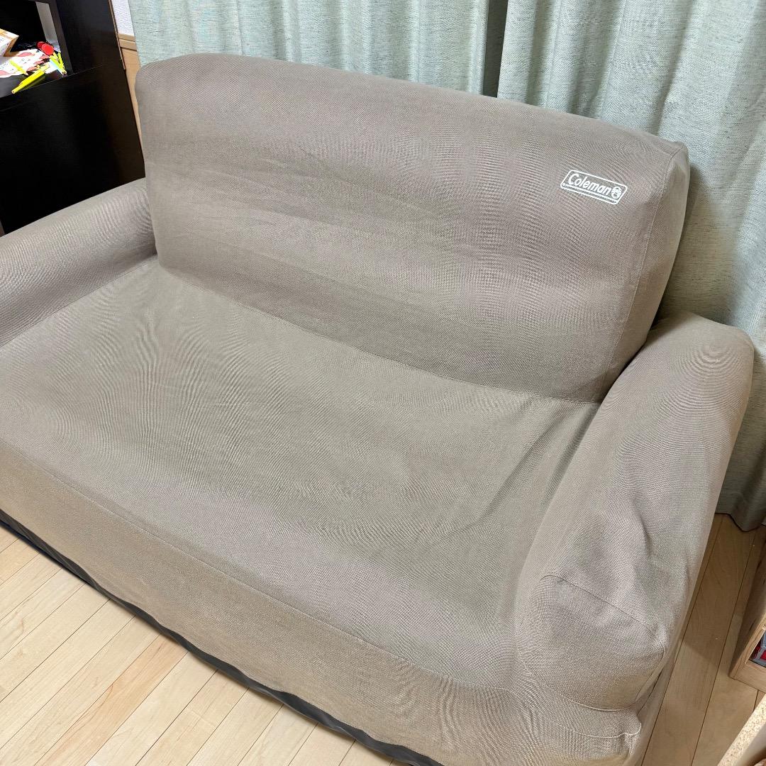 Coleman コールマン　エアカウチ　ダブル　ベージュ　収納袋付き