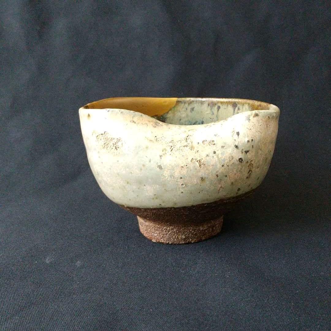 桃山～江戸初期 朝鮮唐津茶碗 盃 古箱 箱書 茶道具