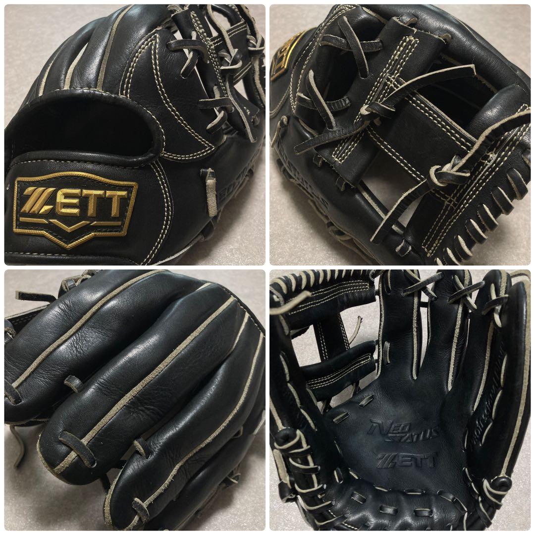 ご*う様 ZETT ネオステイタス 一般 大人用 軟式 内野 野球 グローブ グ