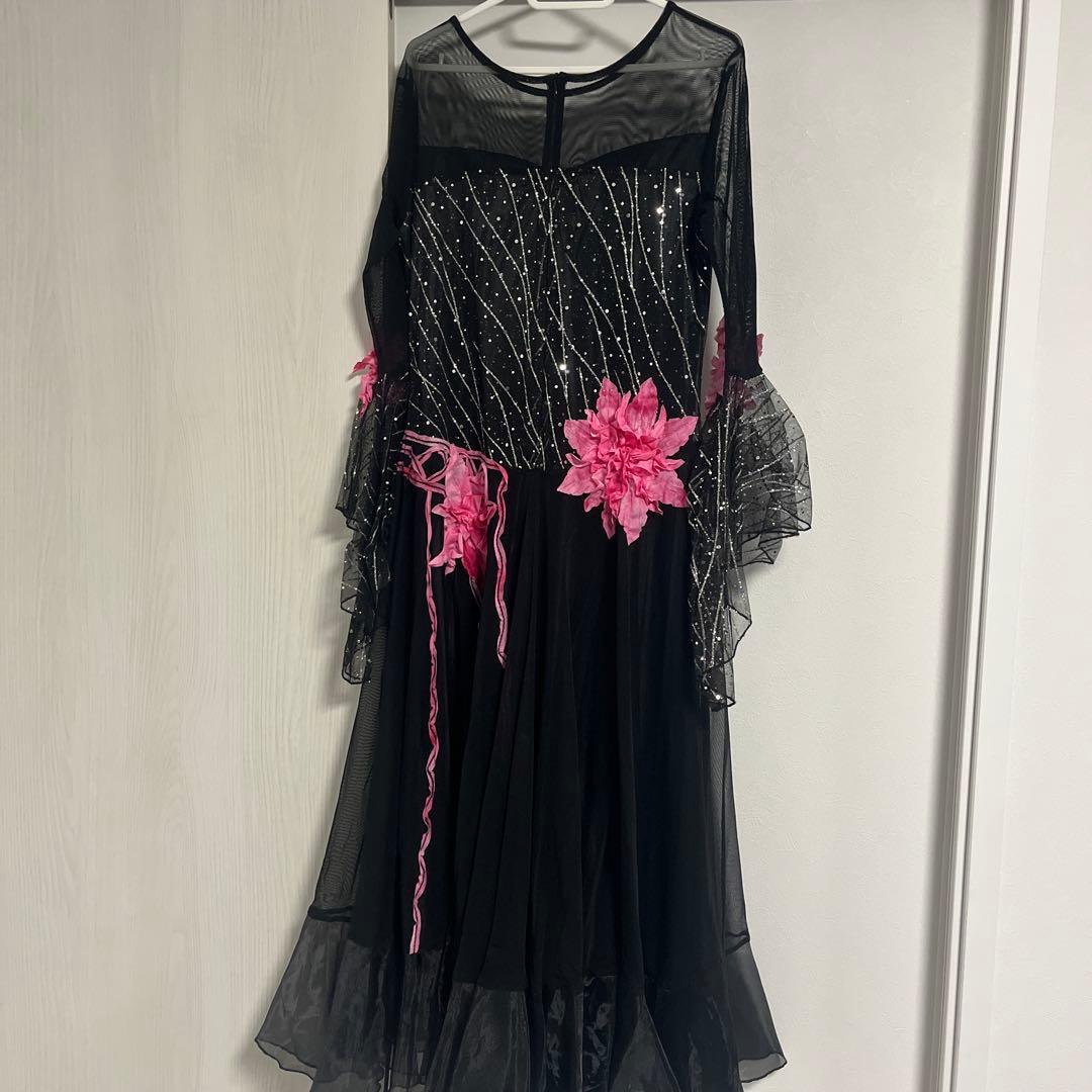 社交ダンス用フラワー刺繍ドレス