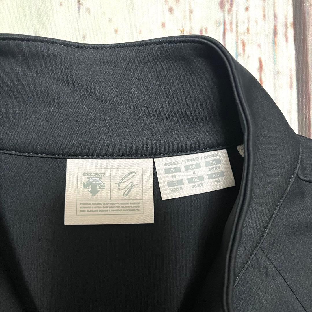 【美品】DESCENTE GOLF レディース Mサイズ 黒 ストレッチ素材