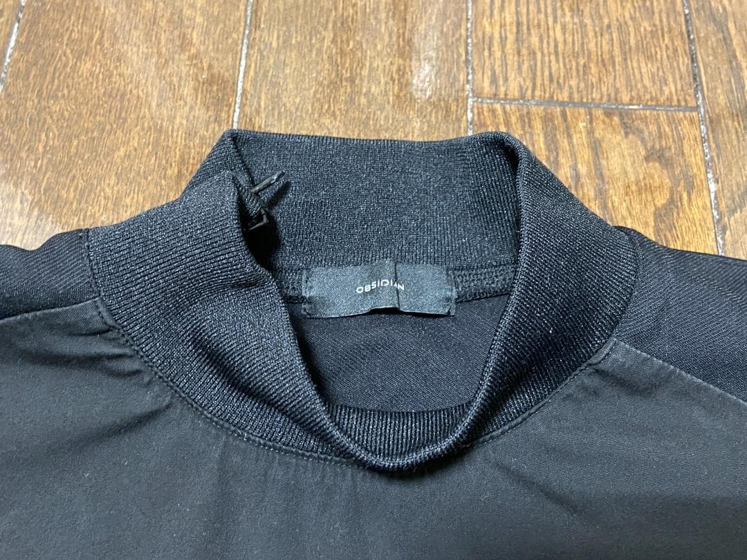 OBSIDIAN オブシディアン モックネック Tシャツ ブラック S