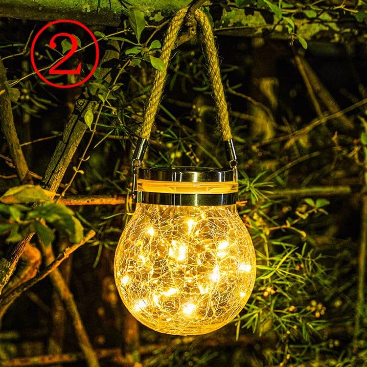 2個セット ソーラーランタン 自動消灯 LED ランタン ソーラー 防水