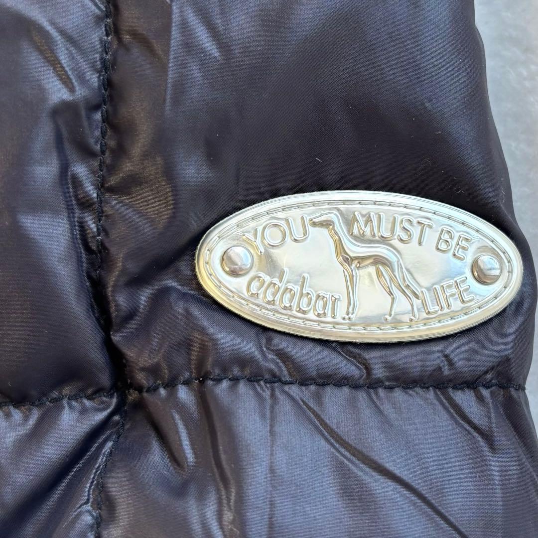美品　アダバット　ゴルフ　ダウン　半袖　ベスト　ゴルフウェア　ロゴ　軽量　M