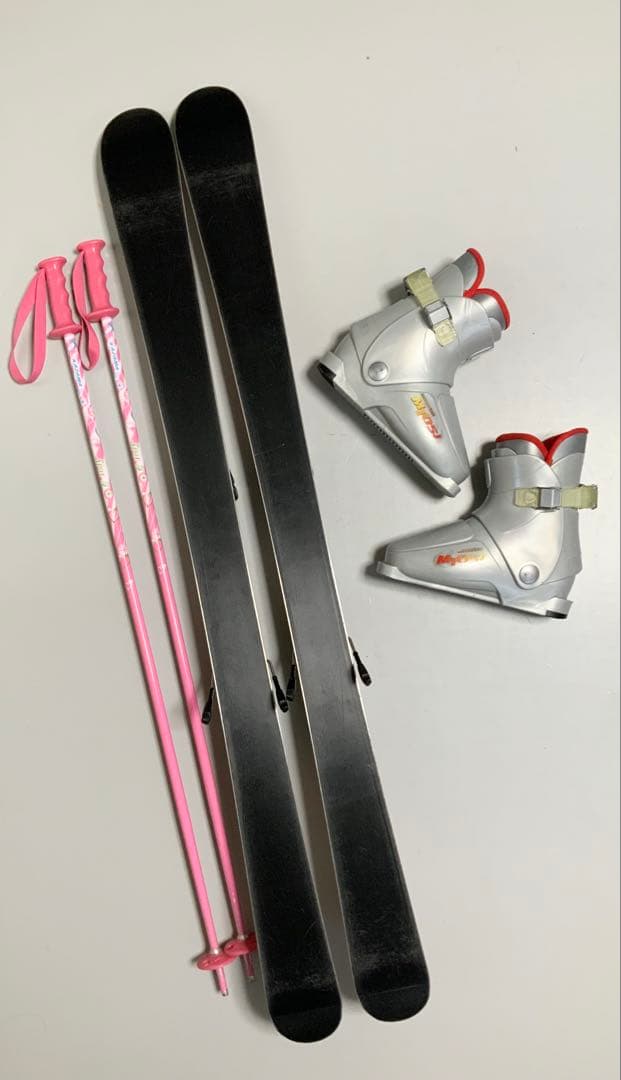 ジュニアスキー　4点セット　K2（ケーツー）板124cm／ブーツ22cm