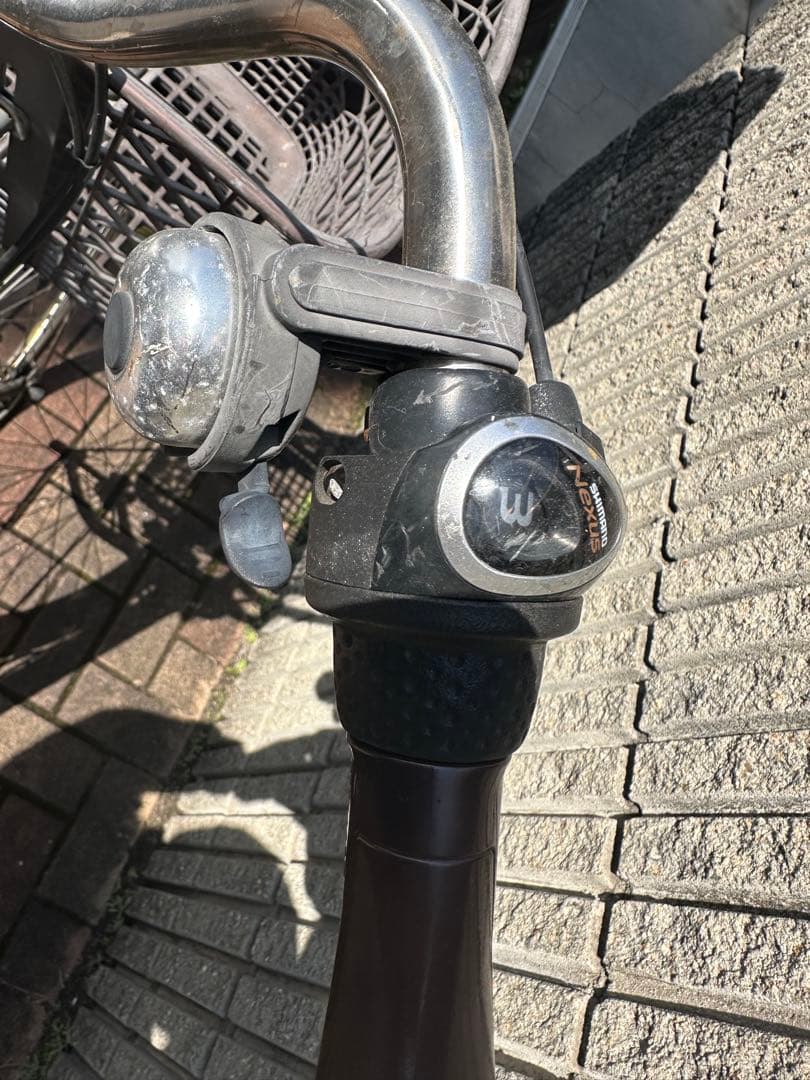 引き取り限定！パナソニック電動アシスト自転車 ブラウン 前カゴ付き