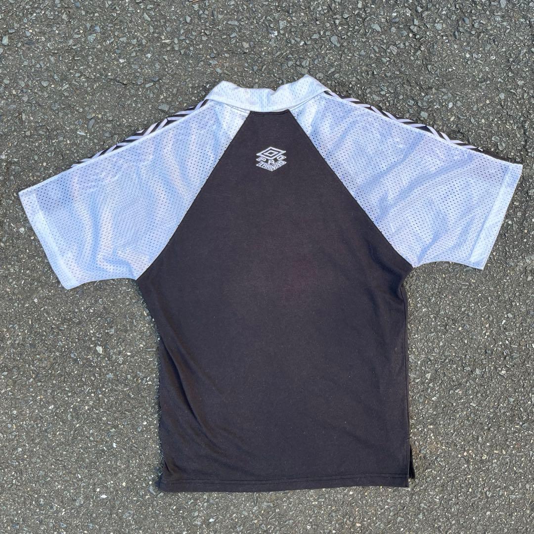 80~90’s old Umbro メッシュゲームシャツ 襟付き 刺繍ロゴ