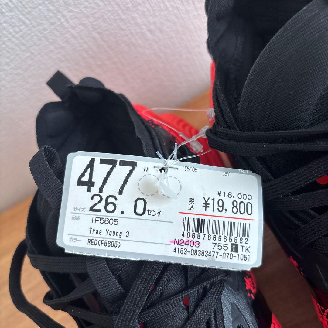 Trae Young 3 レッド/ブラック 26.0 cm