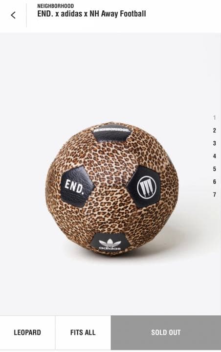 NEIGHBORHOOD × END. × adidas ヒョウ柄ボール