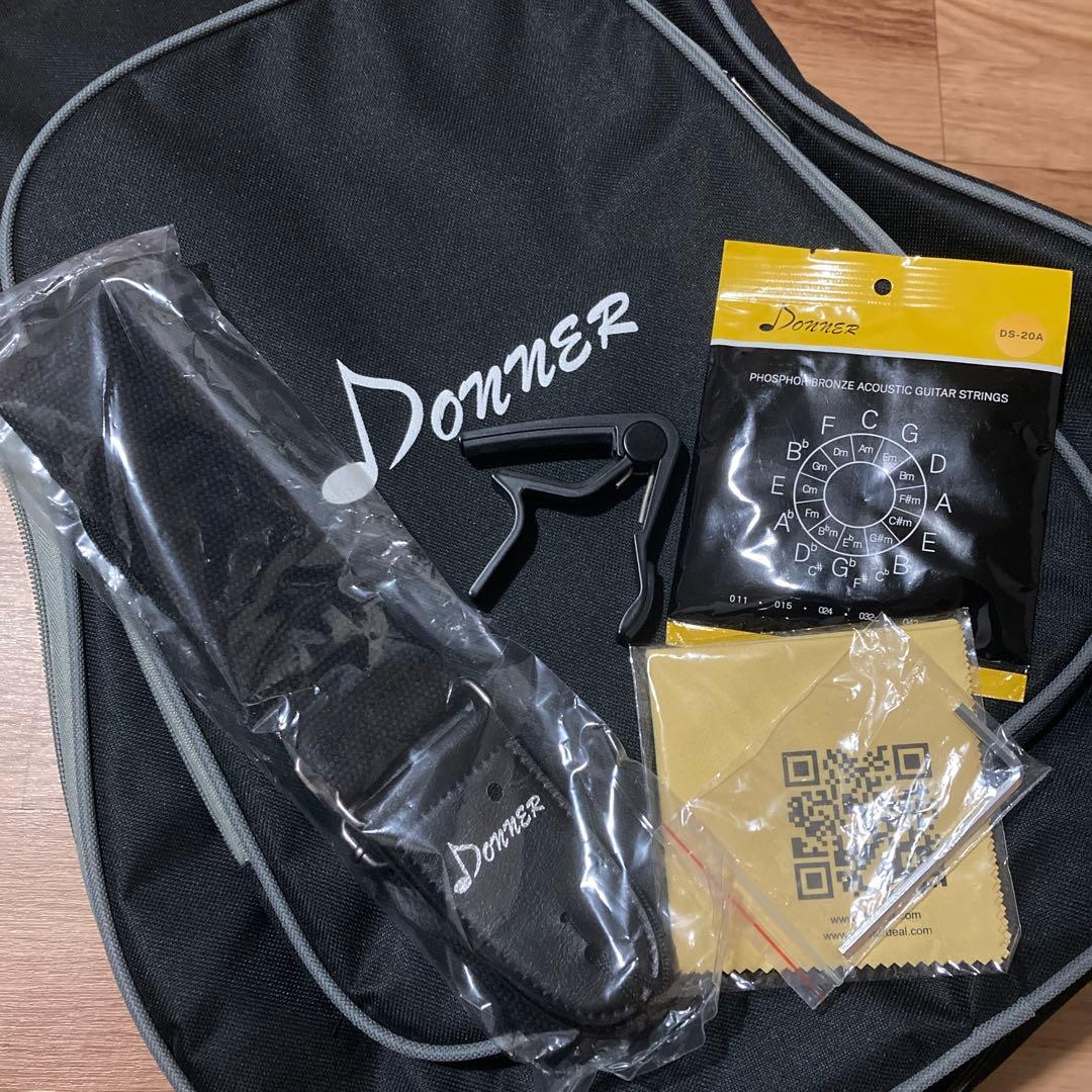 Donner DAG-1C アコギ ケース付き シングルカッタウェイ