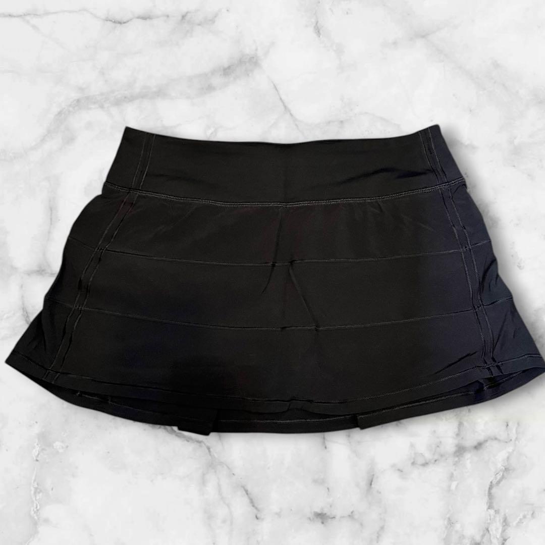 【新品】lululemon 黒 M スカート インナーパンツ一体型 ポケット付