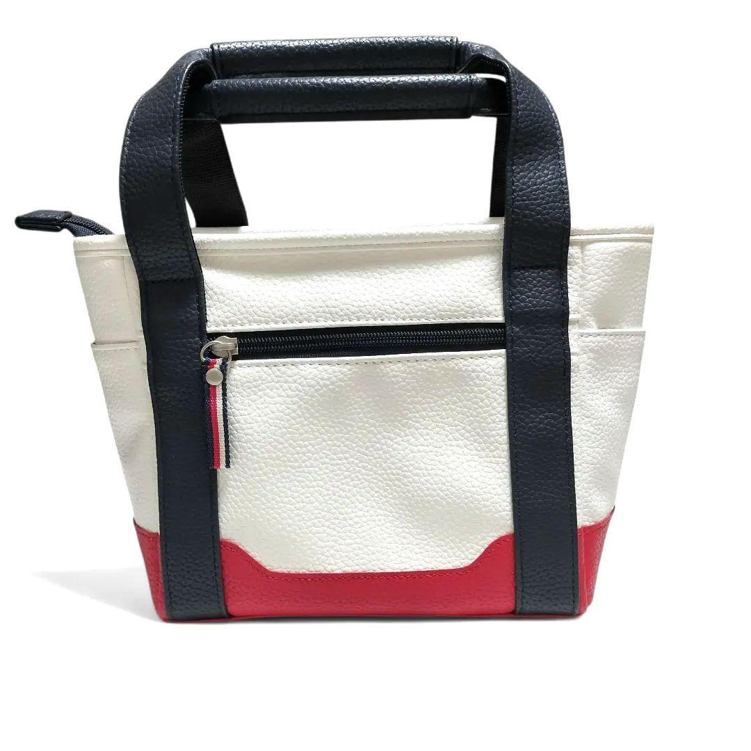 【新品】  トートバッグ　ラウンドバッグ　ホワイト