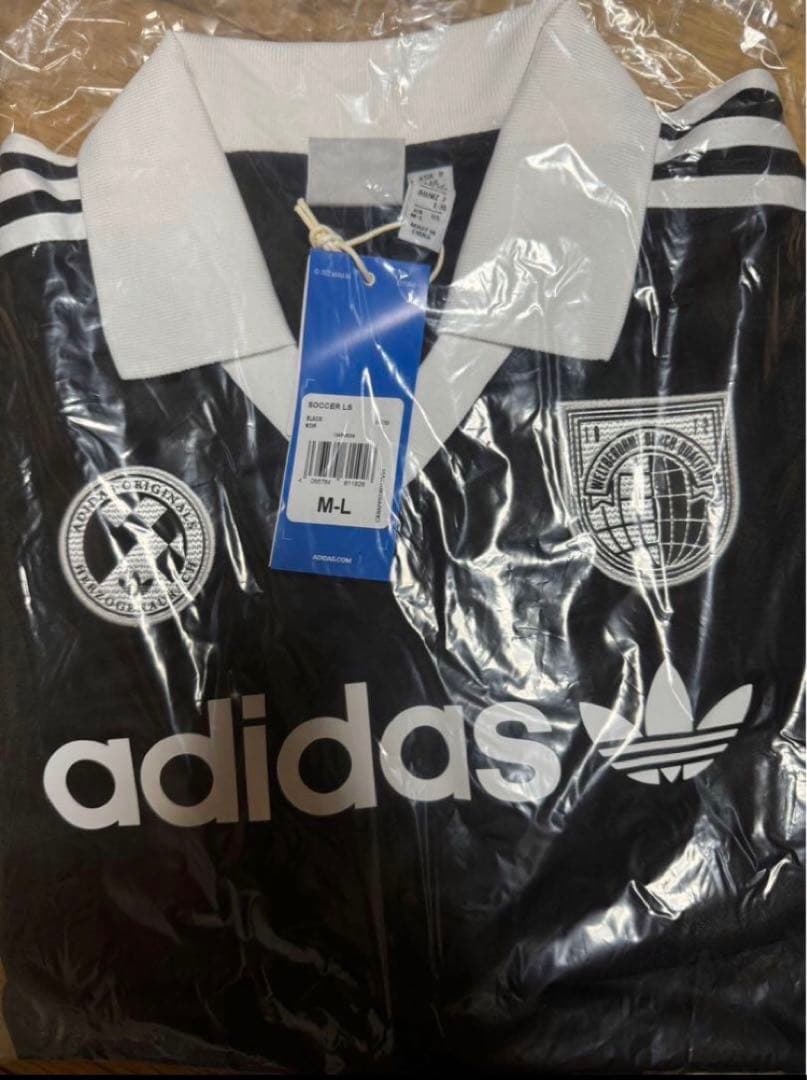 adidas originals フットボール長袖シャツ L-XL 新品未使用