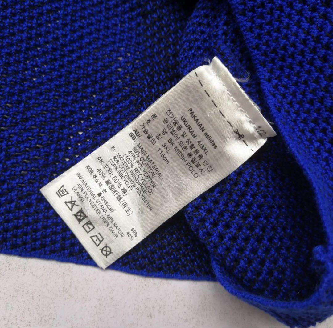 新品3XL Adidas ショートスリーブ ポロシャツ ブラック JL5986