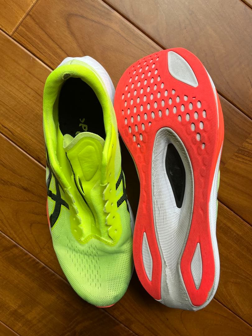 ゆ*牧様 asics マジックスピード4 蛍光イエロー シューズ(男性用)