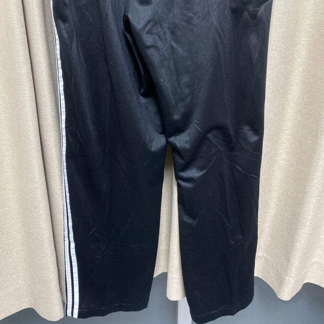 adidas ジャージ上下セット ブラック 3本ライン ロゴ チャーム ジッパー