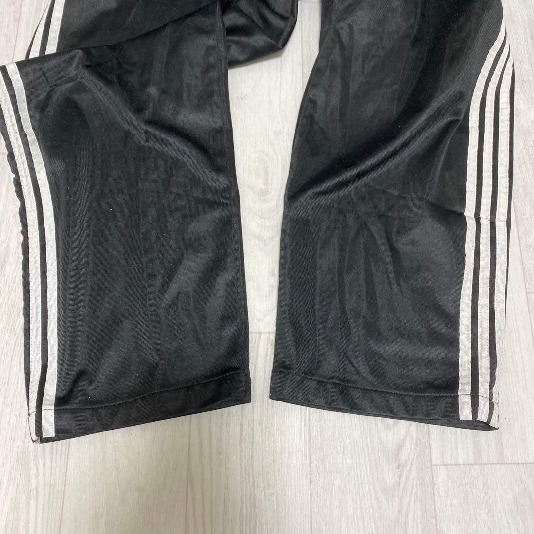 adidas ジャージ上下セット ブラック 3本ライン ロゴ チャーム ジッパー
