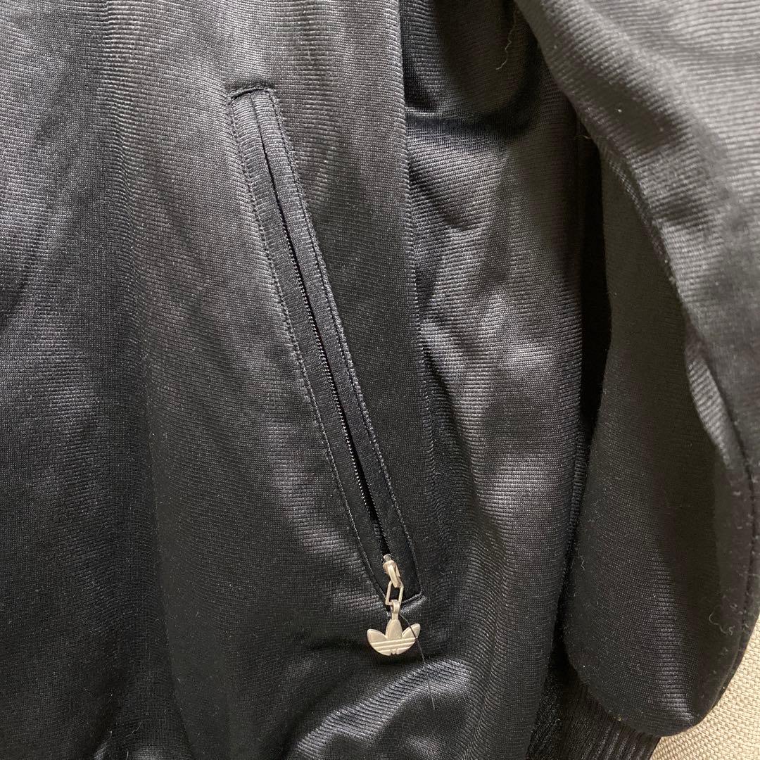 adidas ジャージ上下セット ブラック 3本ライン ロゴ チャーム ジッパー