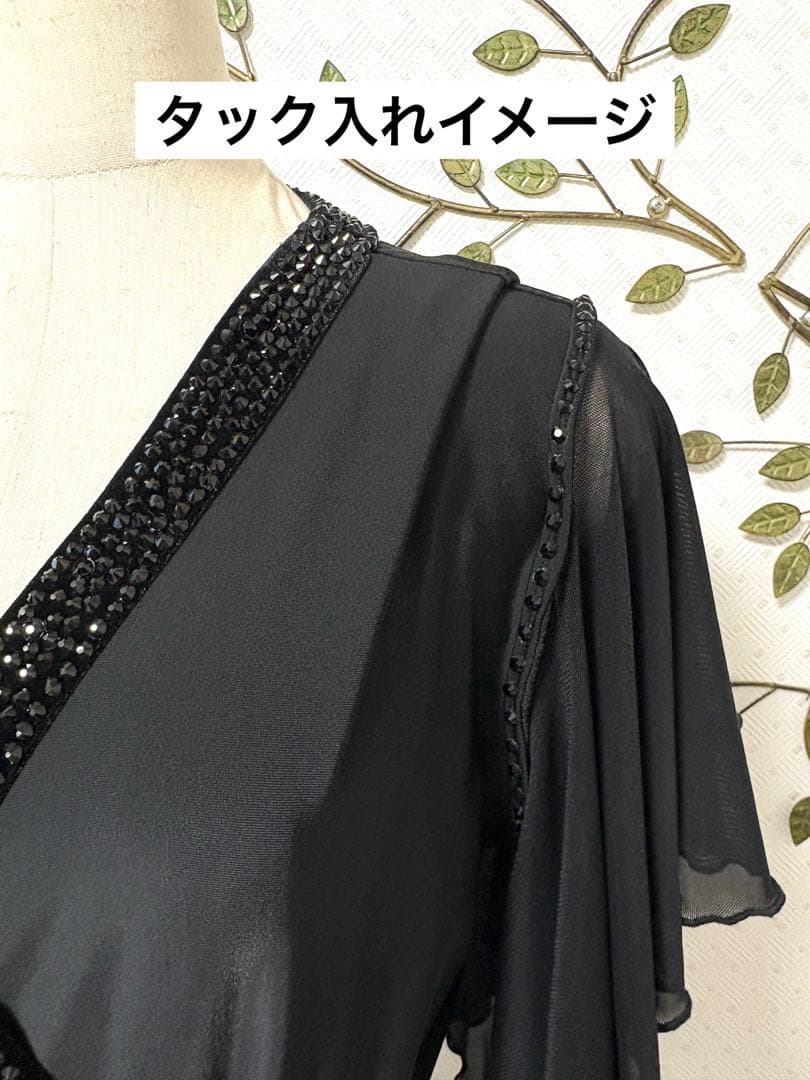 新品同様★社交ダンス★トップス★フリーサイズ★ブラック★オシャレ