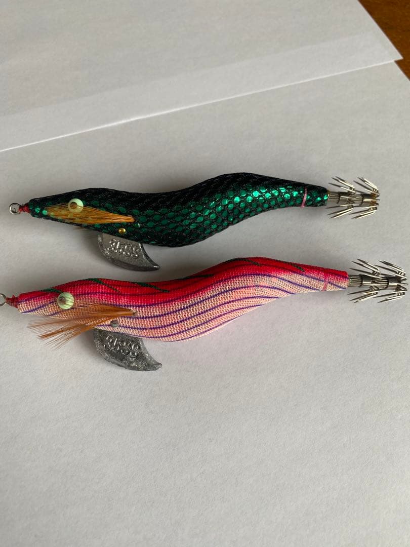 【希少SS入り】餌木猿 3.5号 2本セット（メッシュグリーンSS・11号）